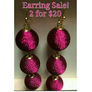 🚨2 for $20🚨 Burgundy Bon Bon Earrings